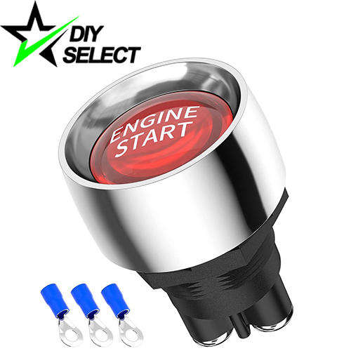 Car Engine Starter Ignition Switch Red Led 12V 50A 3 Pin SPST Momentary On/Off **LOCAL STOCK**