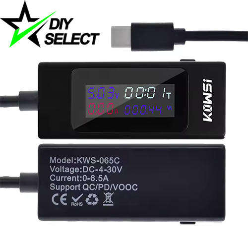 Meter USB Type-C Power Charging Tester Mobile KWS-065C Black **LOCAL STOCK**
