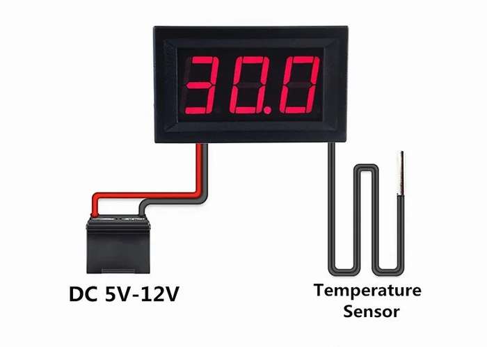 Temperature Meter Thermostat Thermometer Digital Red 12V DC **LOCAL STOCK**