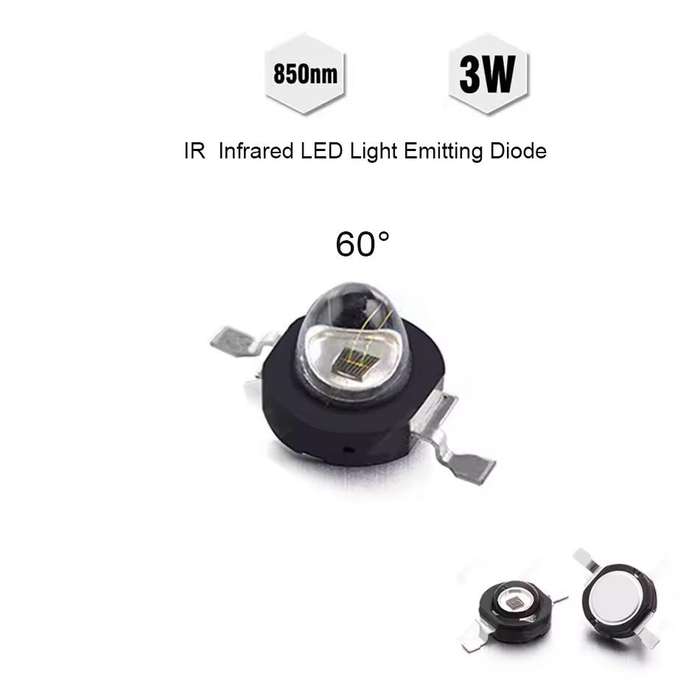3W Led Infrared 850nm 1.4-1.8V 700mA 60deg Lens **LOCAL STOCK**