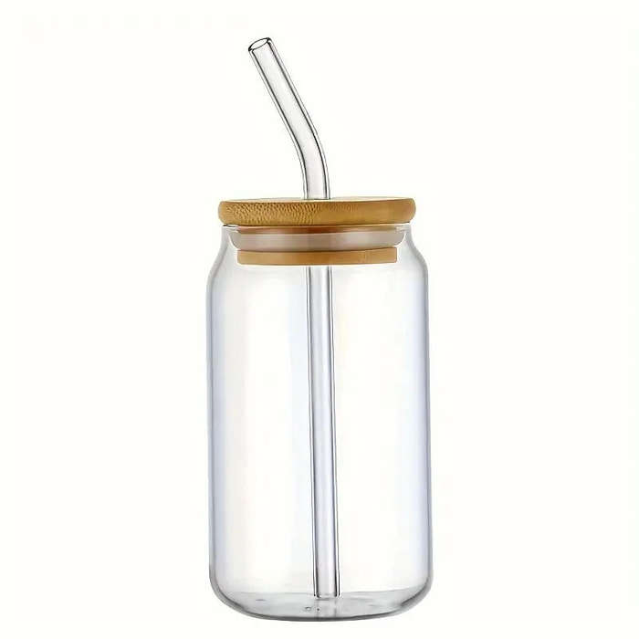Four Pcs(glass + straw + lid + straw brushedit)