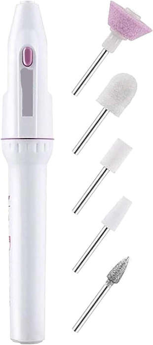 Electric Nail Grinder Set  5-in-1 Manicure Pen with Sharpeners & Cleaning Brush