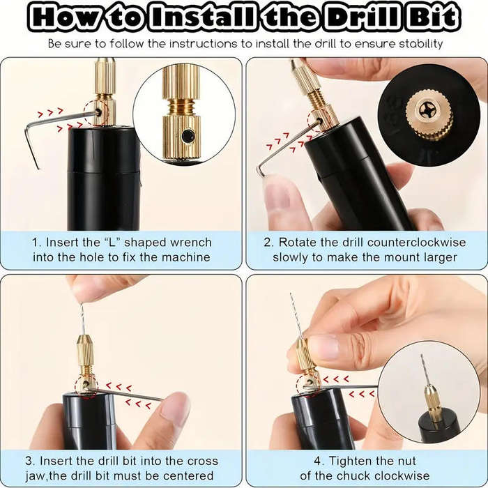 USB Powered Mini Drill Set