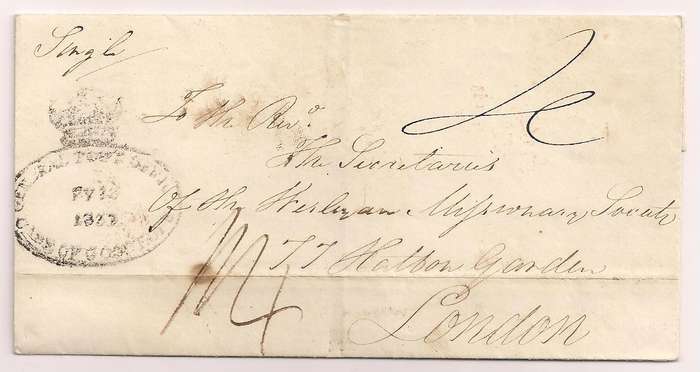 Cape of Good Hope 1839 to UK - Falmouth India Letter