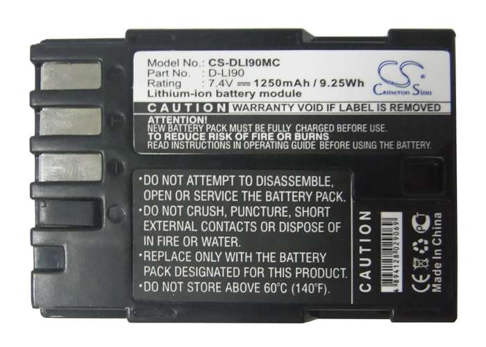 Camera Battery CS-DLI90MC for PENTAX D-LI90