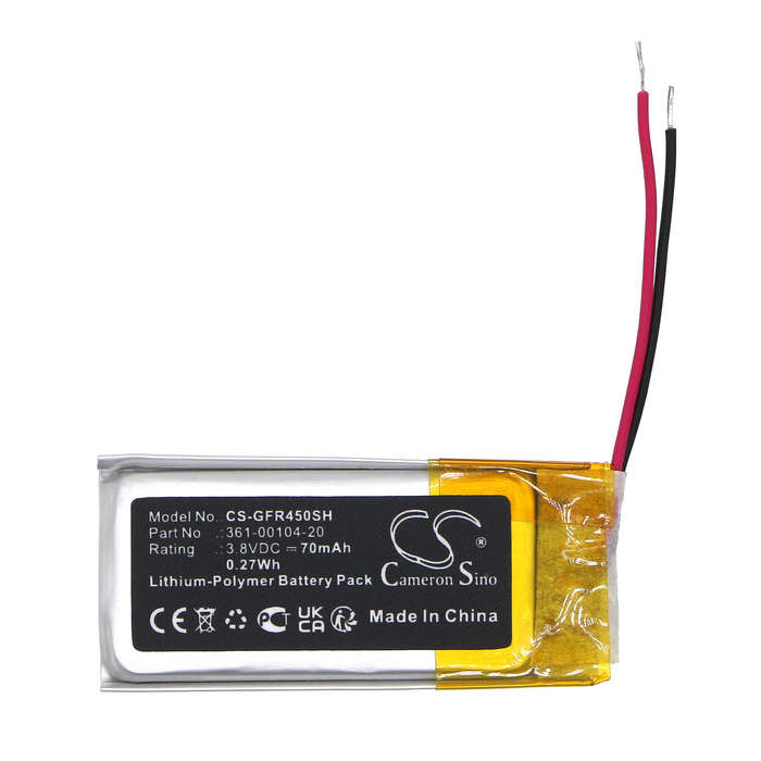 Smartwatch Battery  CS-GFR450SH  for  Garmin  Forerunner  45  361-00104-00  etc