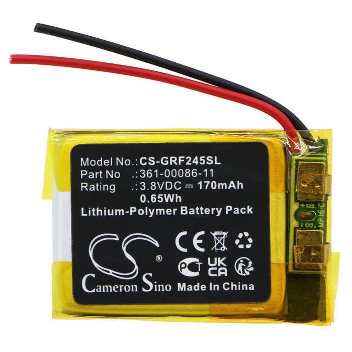 Smartwatch Battery  CS-GRF245SL  for  GarminForerunner 245  361-00086-11  etc.