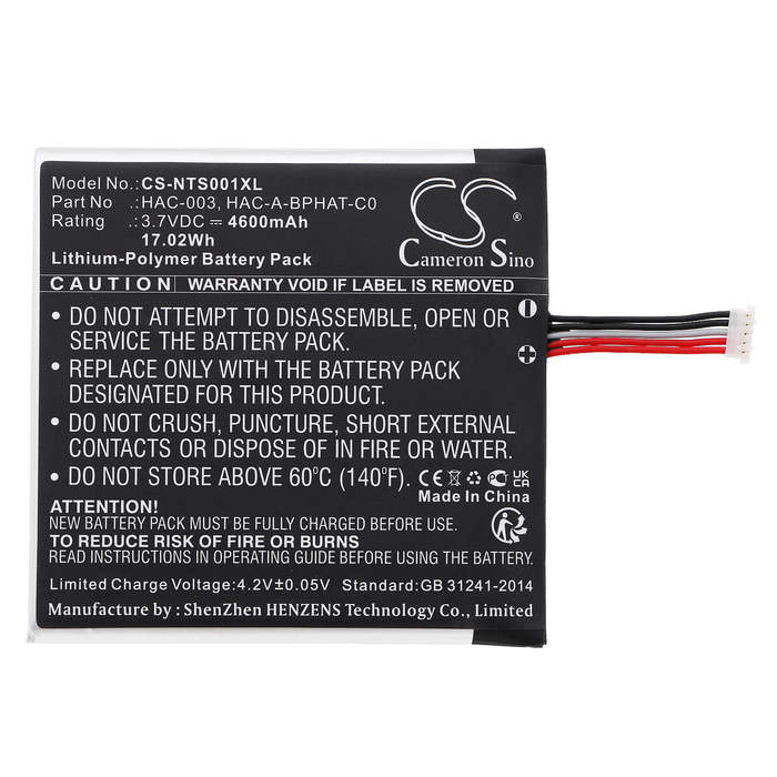 Game, PSP, NDS Battery  CS-NTS001XL  for  NintendoHAC-S-JP/EU-C0Switch HAC-001   HAC-003