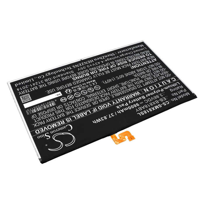 Mobile, SmartPhone Battery  CS-SMX818SL  for  Samsung  Tab S9+  EB-BX818ABY  etc.