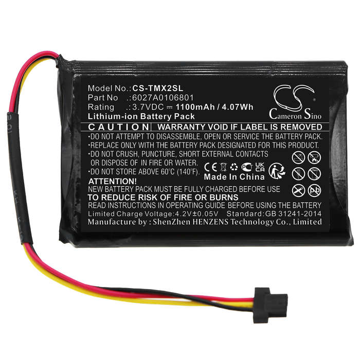 GPS, Navigator Battery  CS-TMX2SL  for  TomTom  4ET03  6027A0106801  etc.