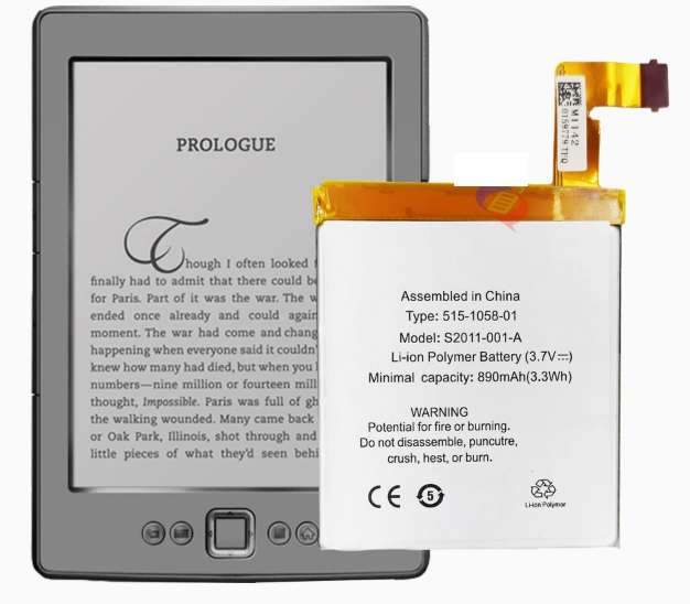Ebook, eReader Battery  ITCS-KD4LHH  for  Amazon Kindle 4  S2011-001  etc.