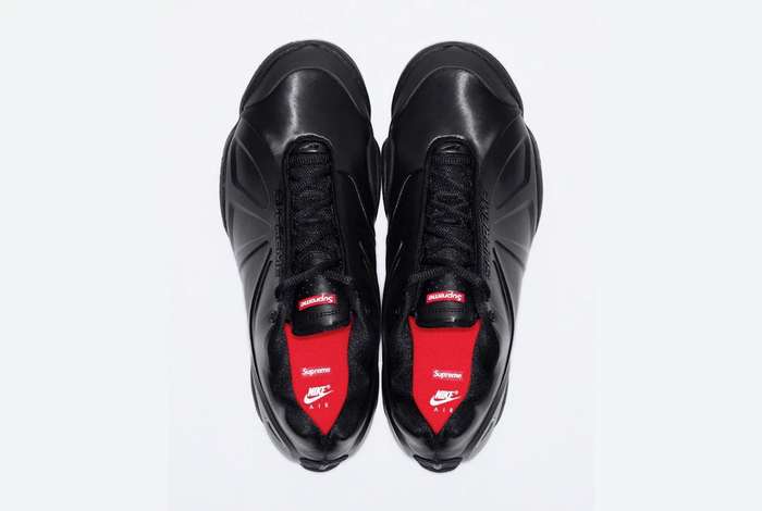 Nike x Supreme Air Zoom Courtposite Black PREOWNED FB8934 001 Size UK 8 (SA 8)