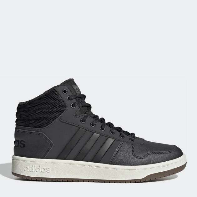 adidas Men`s HOOPS 2.0 MID Carbon/ Graphite GZ7959 Size UK 10/10.5/11 (SA 10/10.5/11)