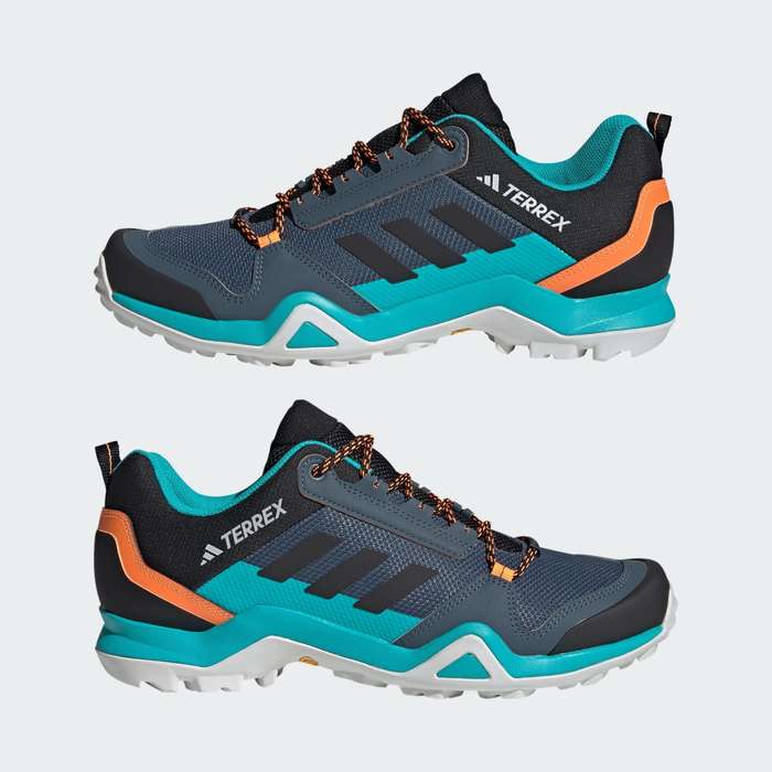 adidas TERREX Men`s AX3 Hiking Blue/ Core Black/ Orange FV6852 Size UK 9.5/10.5 (SA 9.5/10.5)