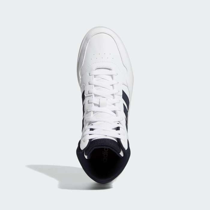 adidas Men`s Hoops 3.0 Mid Classic Vintage White/Legend Ink/Vivid Red GY5543 Size UK 8/11 (SA 8/11)