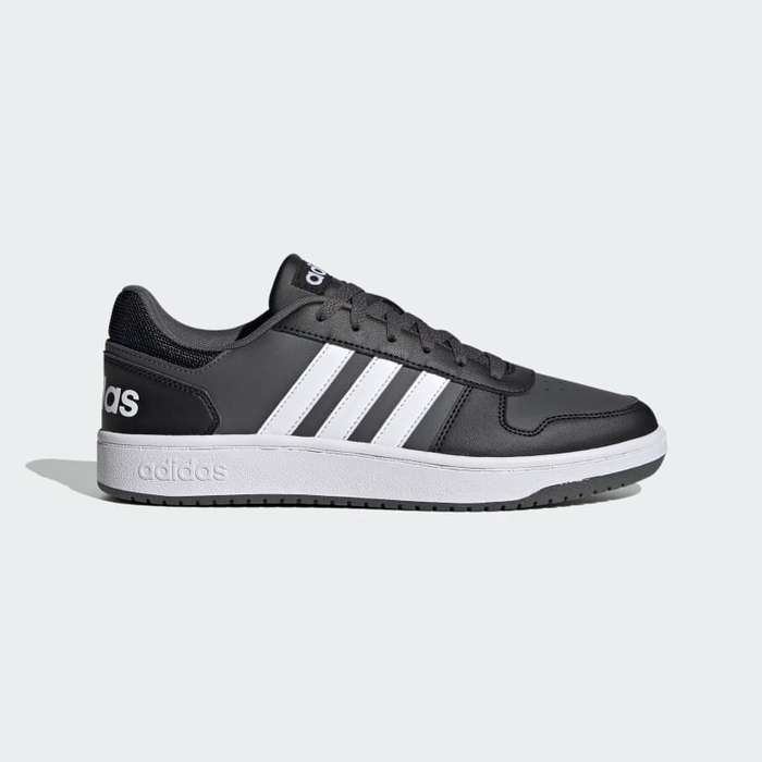 adidas Men`s HOOPS 2.0 Core Black/ Cloud White/ Grey Six FY8626 Size UK 10/11.5 (SA 10/11.5)