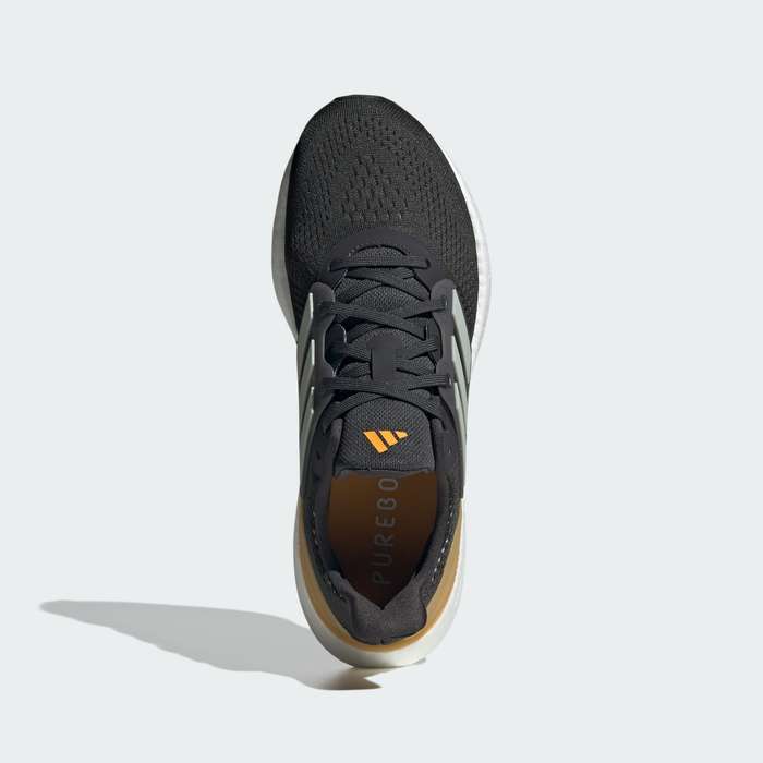 adidas Men`s Pureboost 23 Carbon / Wonder Silver / Yellow IF2369 Size UK 7/8 (SA 7/8)