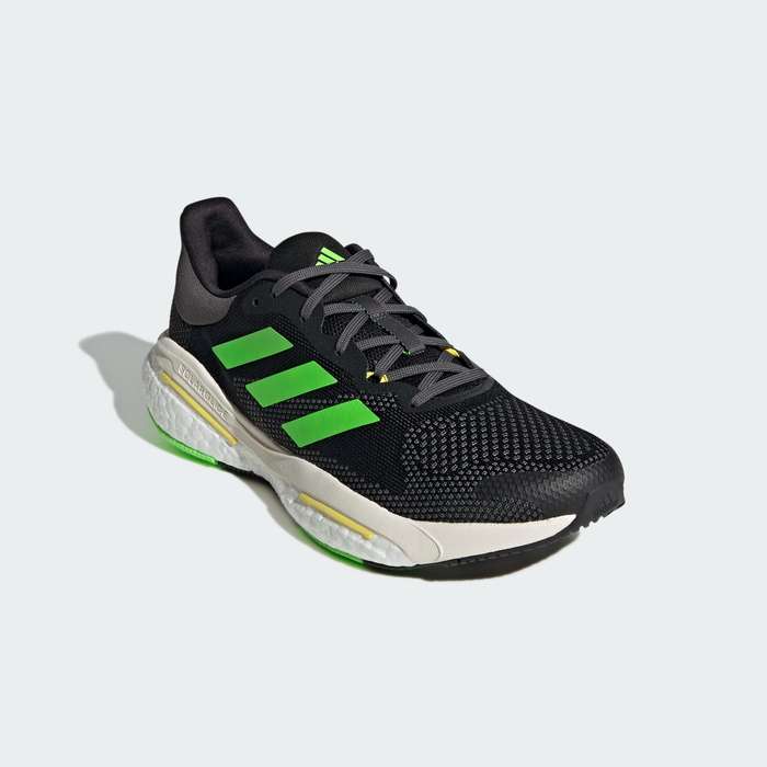 adidas Men`s SOLARGLIDE 5 Core Black / Solar Green / Beam Yellow GX6703 Size UK 7 (SA 7)