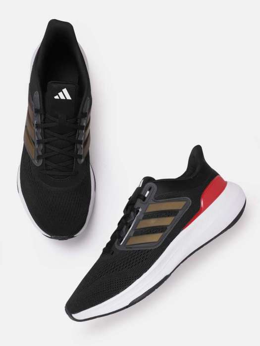 adidas Men`s RUNFALCON Black/ White/ Red ID2252 Size UK 10 (SA 10)