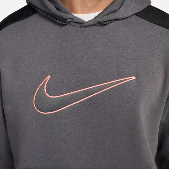 Nike Men's Sportswear Fleece Swoosh Club Hoodie Gray FN0247 068