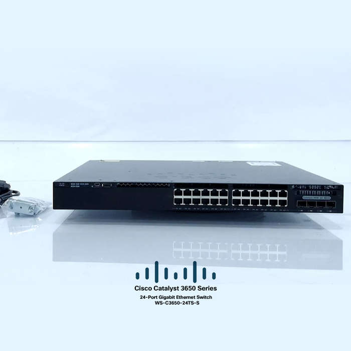 Cisco Catalyst 3650 (WS-C3650-24TS-S) Switch - 24 GigE,  Layer 2 - 3,  4x1G Uplinks, IP Base