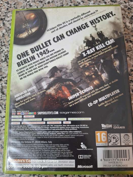 Sniper Elite V2 (XBOX 360)
