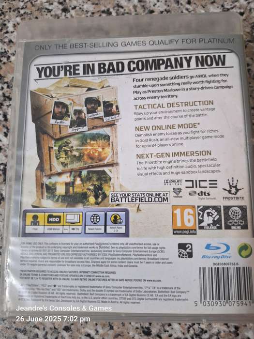 Battlefield: Bad Company - Platinum (PS3)