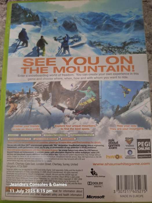 Shaun White Snowboarding (XBOX 360)