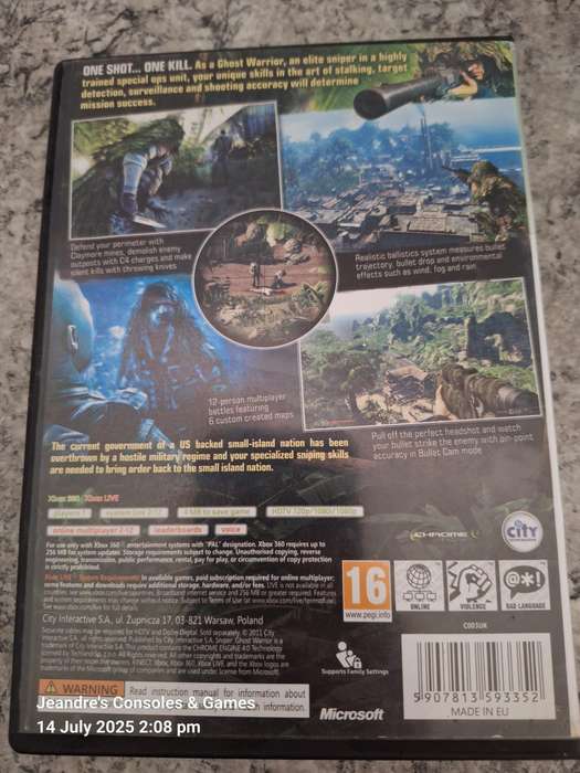 SNIPER: Ghost Warrior- Classics (XBOX 360)