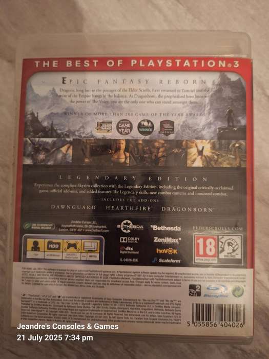 The Elder Scrolls V: Skyrim Legendary Edition - Essentials (PS3)