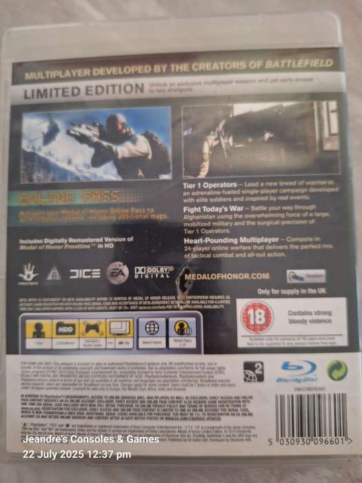 Medal of Honor- Limited Edition (PS3)