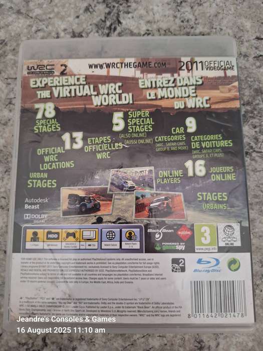 WRC 2 Fia World Rally Championship (PS3)