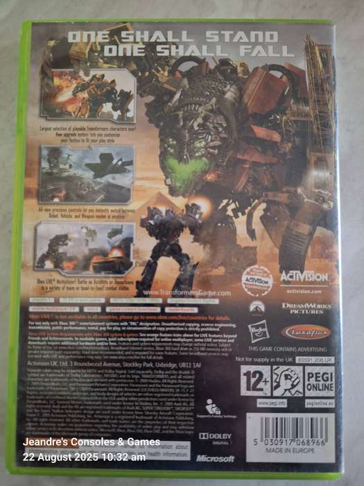 Transformers: Revenge of the Fallen (XBOX 360)