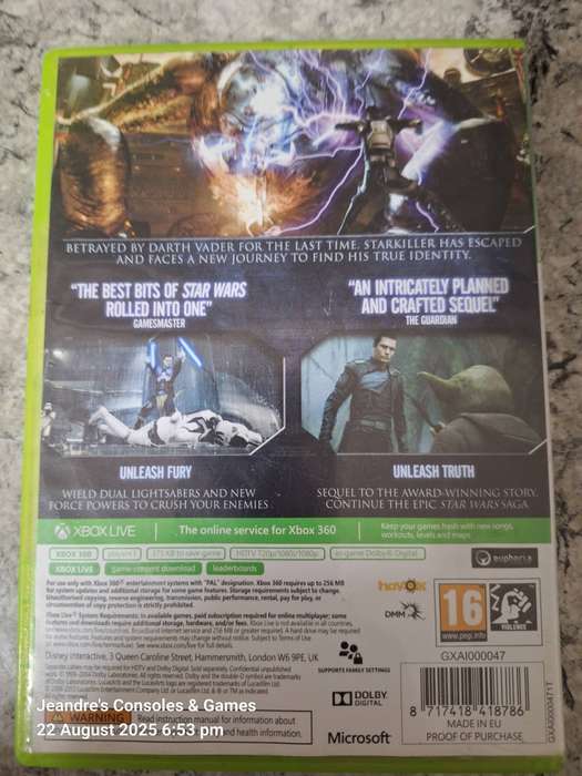 Star Wars The Force Unleashed II - Classics (XBOX 360)