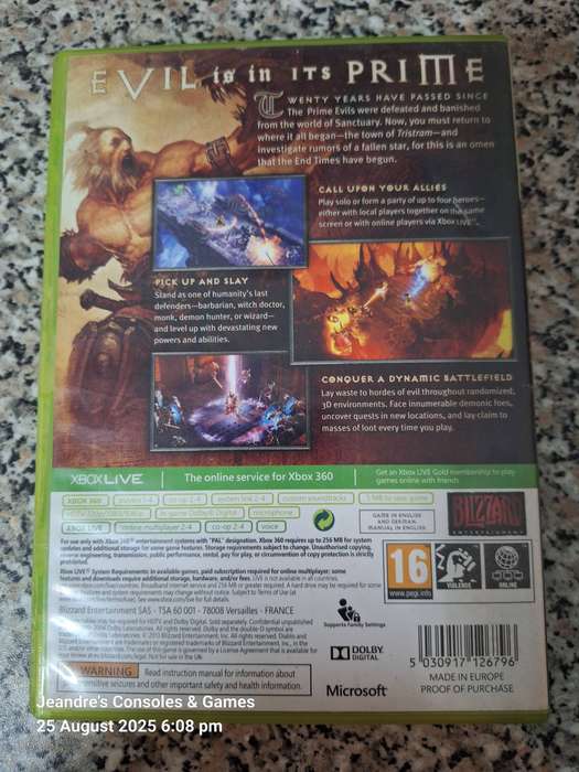 Diablo III (3) (XBOX 360)