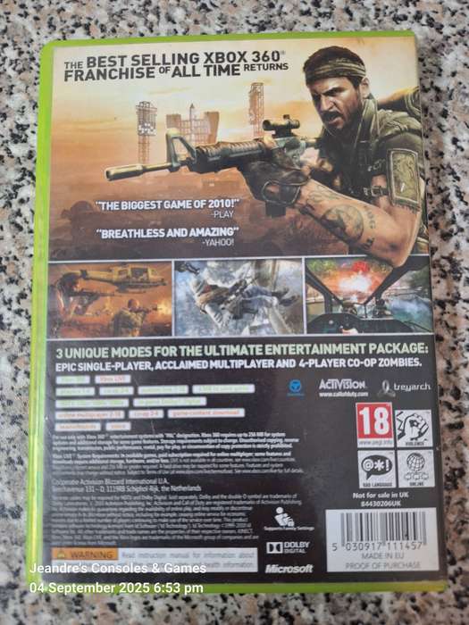 Call of Duty: Black OPS (XBOX 360)