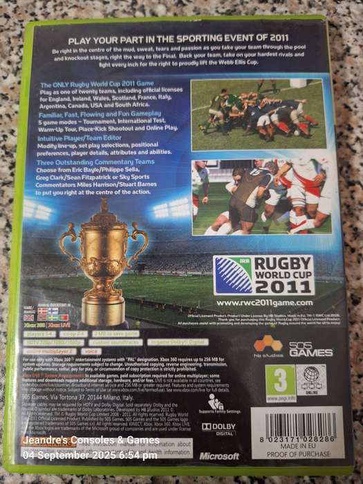 Rugby World Cup 2011 (XBOX 360)