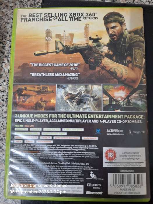 Call of Duty: Black OPS (XBOX 360)