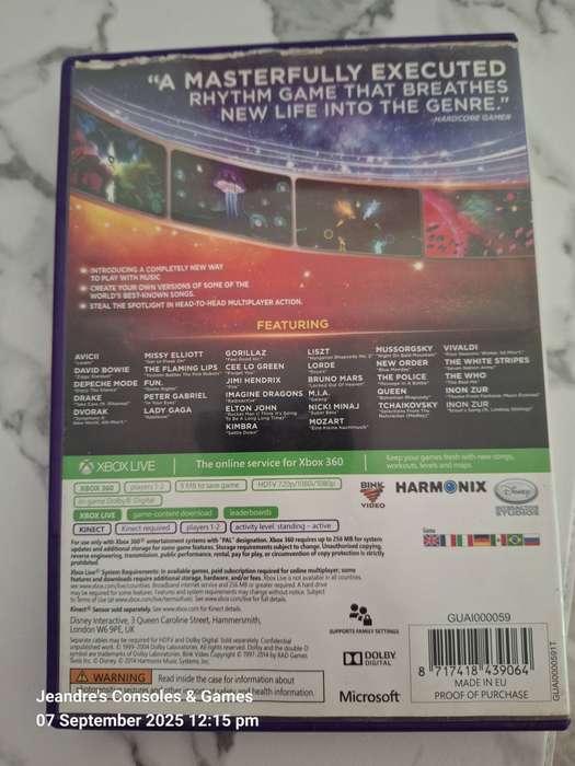 Kinect Sensor with Disney Fantasia: Music Evolved Game (XBOX 360) / XBOX 360 KINECT WITH GAME