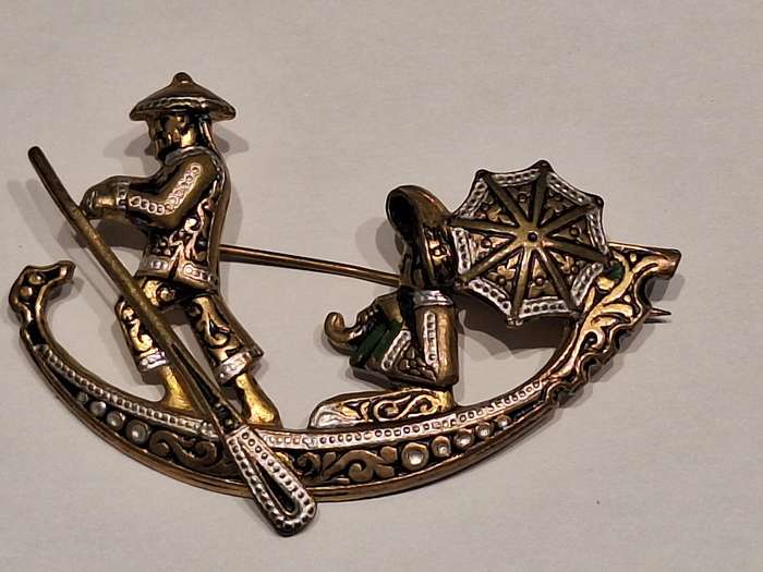 Vintage gondelier brooch