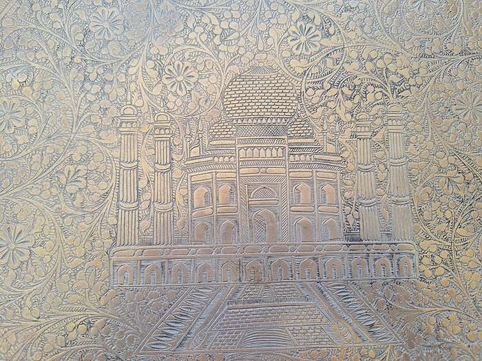Large brass tray