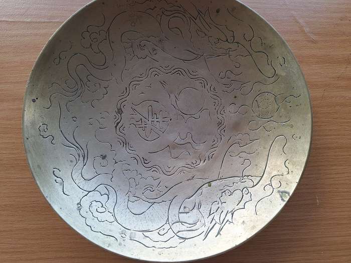 Large brass bowl