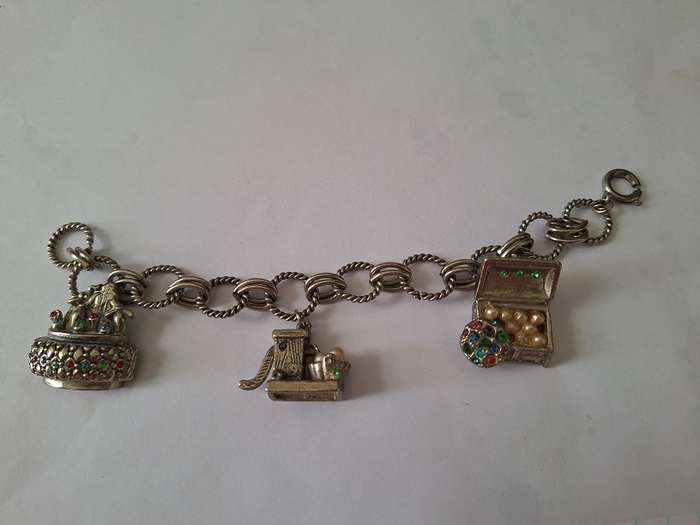 Stunning chunky charm bracelet
