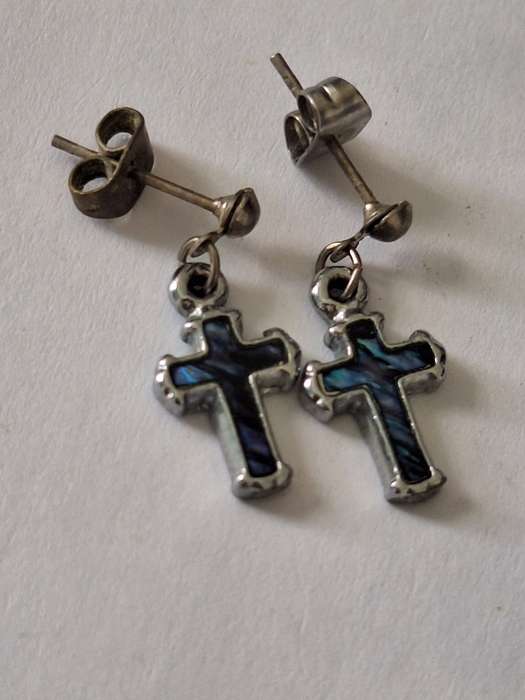 Small cross earrings