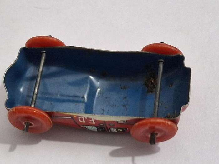 Vintage Miniature Tin Fire department chiefs car circa 1940 - 1950