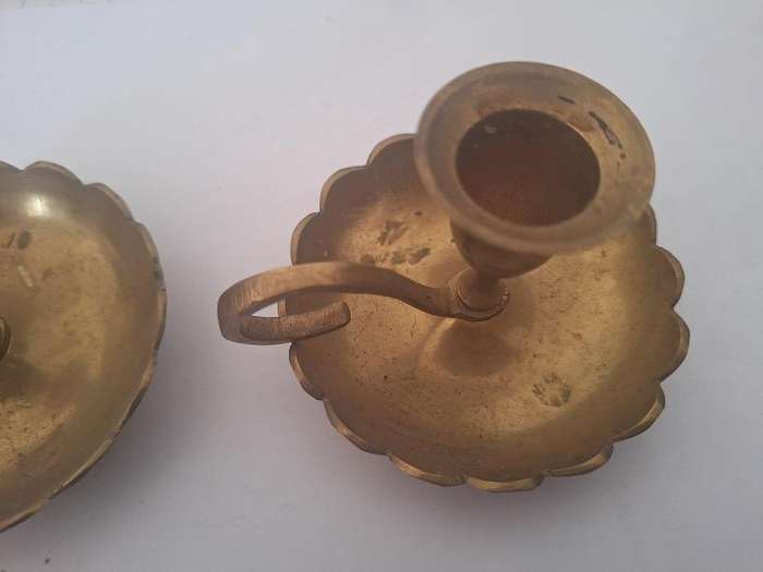 Vintage brass candle holders