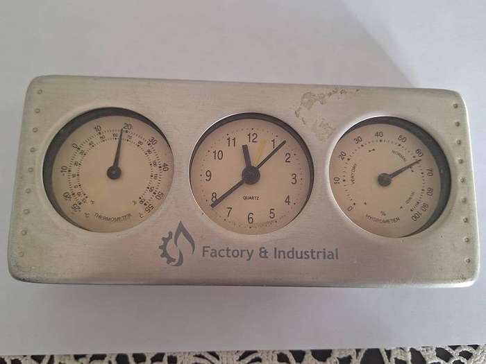Thermometer, clock and hygrometer, not tested