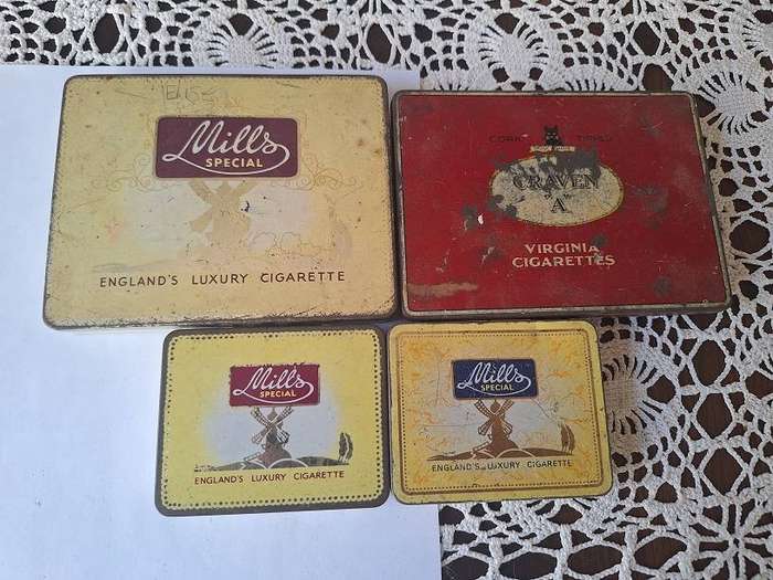 4 x Vintage cigarette tins