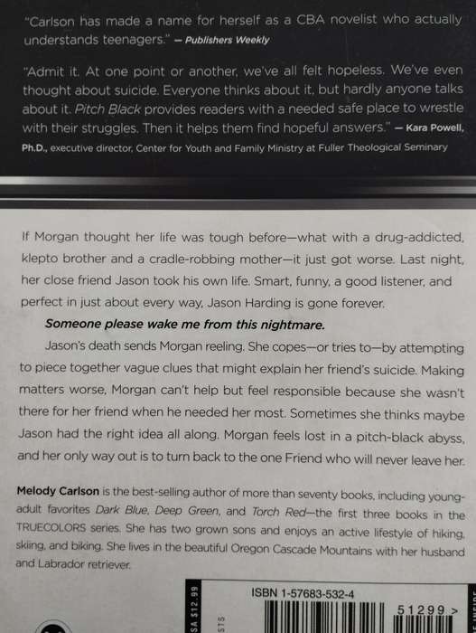 Pitch black: Melody Carlson