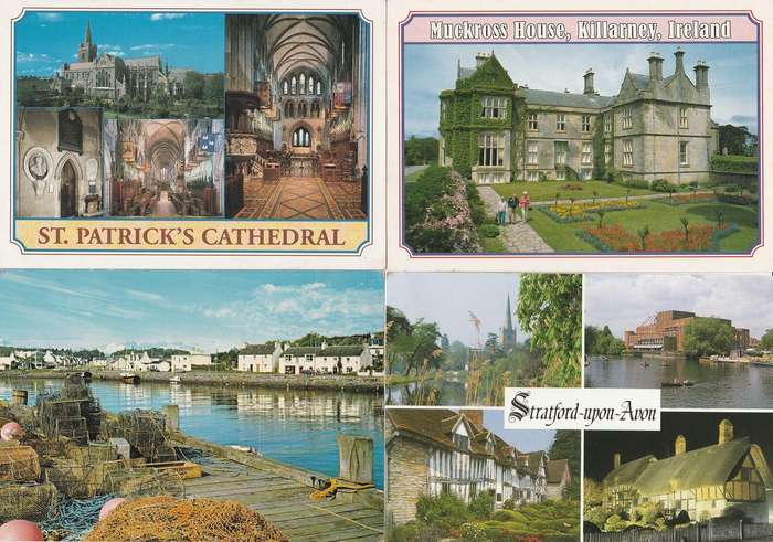 Postcards X 4 unused as scan AD